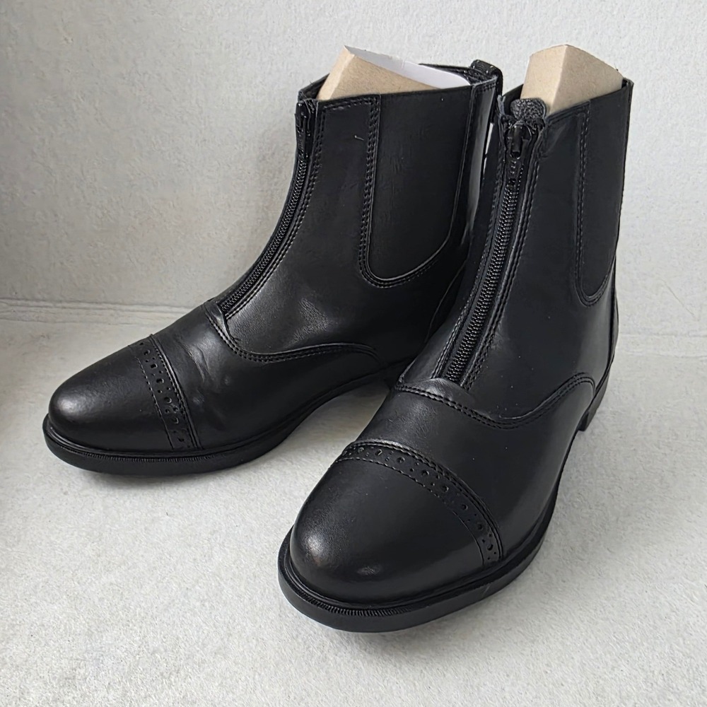 Riding Sport Provenance Zip Paddock Boots Womens 9 Black Equestrian NIB
